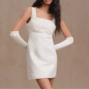 BHLDN Meadow Embellished Square-Neck Mini Dress - NWT‎ 0